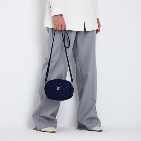 Bag Cross-Bodi with a zipper, blue color-7