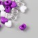 Plastic beads "Heart. Violet, white, transparent" set of 20 g 1.2x0.9x0.8 cm