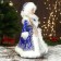 Snow Maiden "chic" in a blue fur coat and hat, 17x35 cm