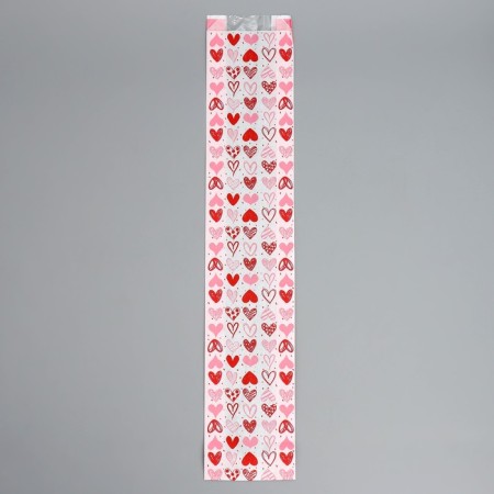 Package Package package, craft, "hearts" 11x57.5x4 cm with a window-1