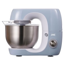Миксер jvc JK-MX507, планетарный, 1000 Вт, 5.2 л, 6 скоростей, 3 насадки, белый с голубым