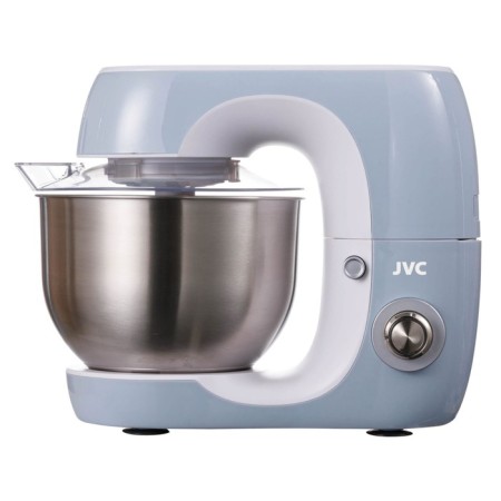 Mixer JVC JK-MX507, planetary, 1000 W, 5.2 l, 6 speeds, 3 nozzles, white with blue