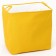 A basket for storing toe with a puff on a rope, 40 x 50 x 48 cm, yellow