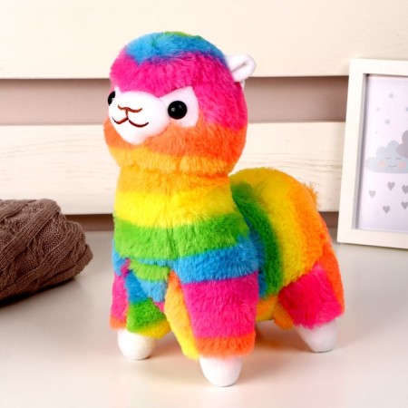 Soft toy "Lama", 25 cm, rainbow color-1