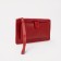 Women's wallet with a zipper, with a pen, red color