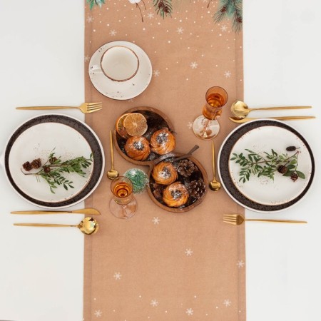 Walking on the table New Year's Ethel Fir Branches 40*146 cm, 100% cotton, sarzha 190 g/m2-5