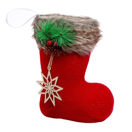 Confepture "Boot", with a wooden element, the color of the red
