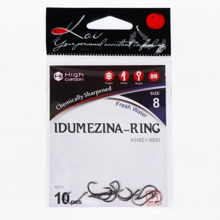 Hooks KOI IDUMEZINA-RING, BN color, No. 8/8, 10 pcs.