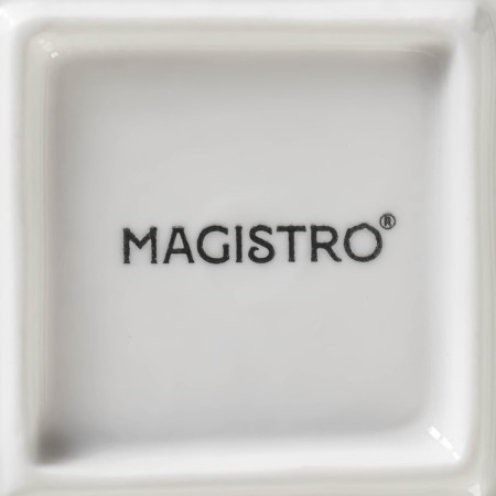 Porcelain dish for submitting Magistro "Blanche. Square ", d = 19 cm, white color-4