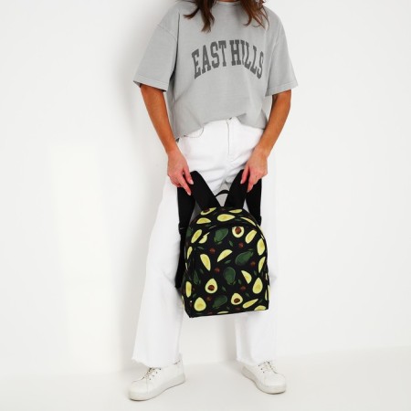 School backpack "Avocado", 27x14x38, lightning department, n/pocket, black color-1