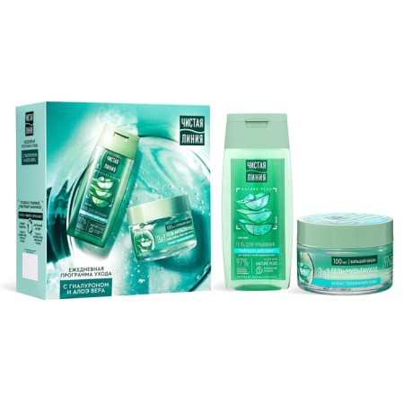 Gift set Pure Line "Daily Care": Washing gel + face gel Multicapa 108375