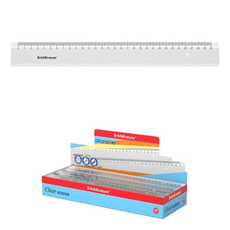 Line 30 cm Erichkrause Clear, plastic, transparent, in a box display