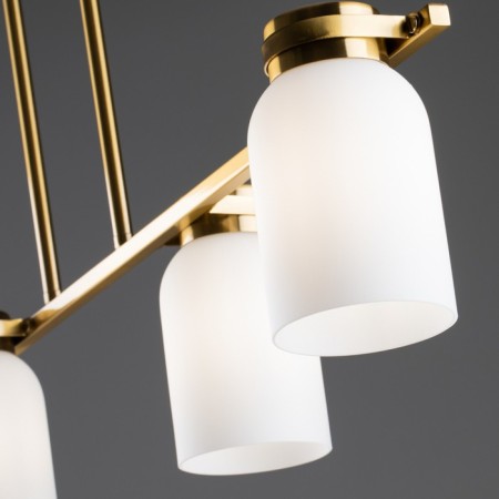 Suspended lamp Freya Fr5446PL-04BS Kamelia, 880x160x680 mm, E14, 4x40W, brass color-2