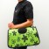 Bag - Carriage for animals "Flowers", green, size m, 40 x 21 x 27 cm