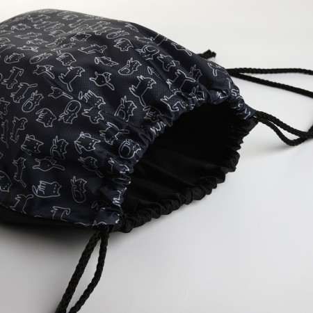 Bag for shoes on the lace, black color-2