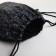 Bag for shoes on the lace, black color