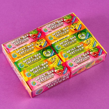 Chewing gum "Fruit tattoo" Assorted, 12 g