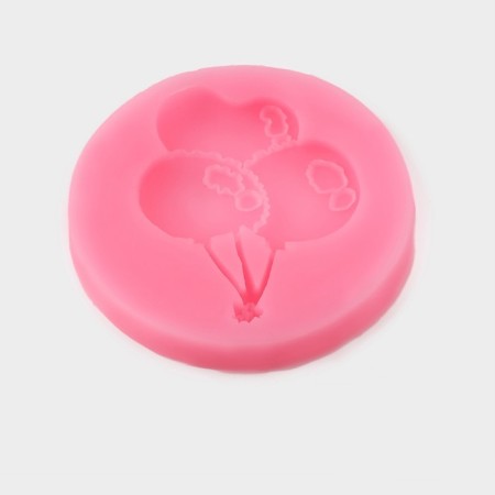 Mold "Balls", silicone, d = 6.5 cm, pink color-1