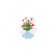Pareo and beach rug "Flowers in a vase", d = 150 cm