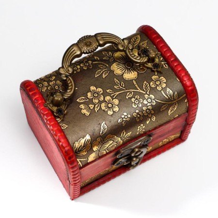 Casket wood chest with a “forget -me -not handle” 7.3x9.5x7.5 cm-4