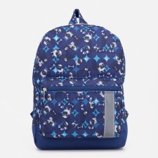 Baby backpack on lightning, external pocket, blue color