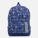 Baby backpack on lightning, external pocket, blue color