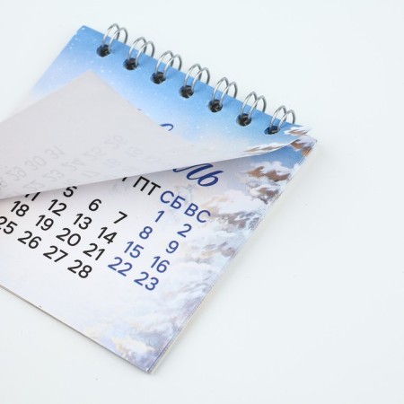 Calendar on Spiral "New Year's Wonders", mix of 5 pcs, 7 x 7 cm-16