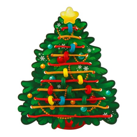 New Year's toy. Lacing "New Year! Dress the Christmas tree "-1