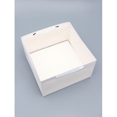 A packet for a cake, with a wide bottom of 30 x 30 x 17.5 cm, white-3