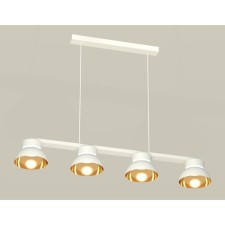 Комплект подвесного светильника Ambrella light, Traditional DIY, XB9151101, 4хGX53, цвет белый песок, золото желтое полированное, прозрачный