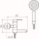 Bath mixer RMS SUS124-009E, single-leaf, with shower watering can, chrome