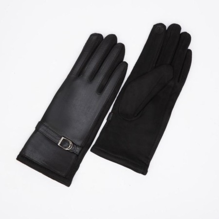 Gloves are female, dimensionless, without insulation, black color
