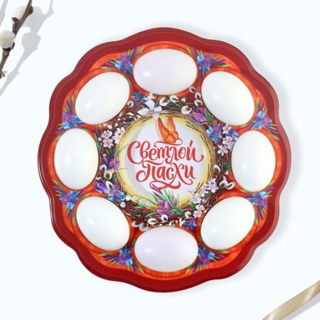 Easter stand for 8 eggs and cake "Verba", 24 x 25 cm.-3