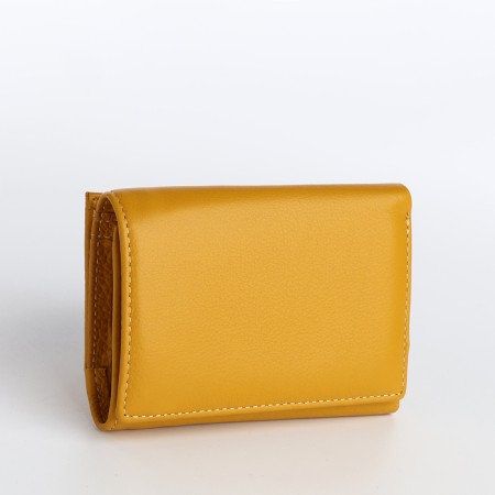 Women's wallet on magnet, yellow color