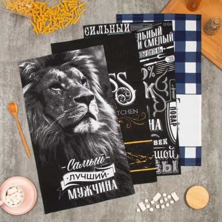 A set of kitchen towels of the Mens 35x60cm-4pcs, 100% HL-1