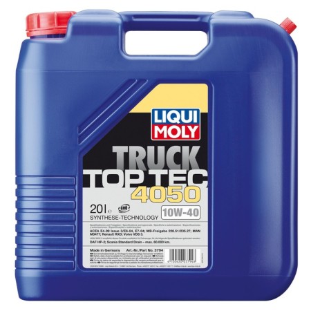 Motor oil Liquimoly Top Teck Truck 4050 10W-40, 20 liters