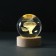 Souvenir Glass backlight "Ball. Airship" D = 6 cm stand wood, usb