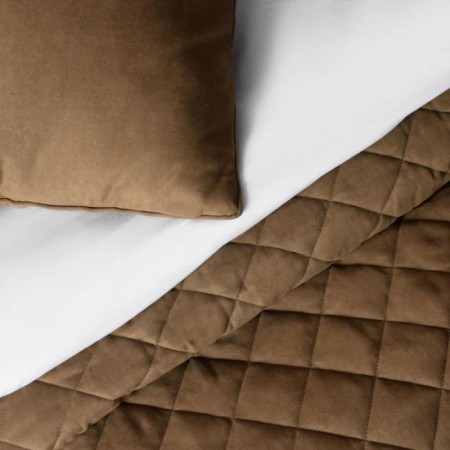 Cover with pillowcases "Kim", size 160x220 cm, brown color-3