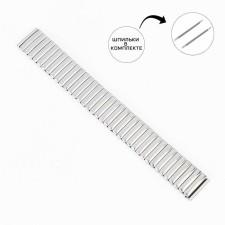 Solomon watch strap, 18 mm, metal, L-15.5 cm, chrome