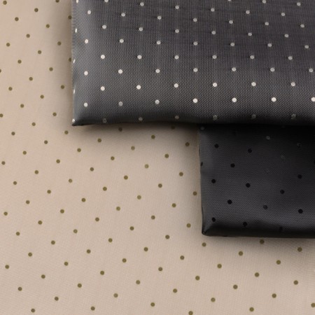 Lining fabric "peas", bilateral, 100 % viscose, 1 × 1.4 m, beige color-5