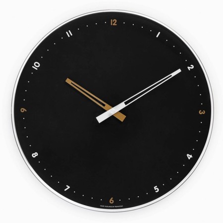 Watching clock, series: interior, smooth move, d-30 cm, black