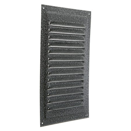Ventilation grate Zein Lux RM2030SR, 200 x 300 mm, with a grid, metal, silver-4