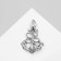 Brooch "Anchor" retro, white color in black silver