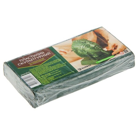 Plasticine sculptural Globus, hard, olive, 500 g