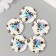 Decor for creativity wood "Circle. Bees on flowers" D = 3 cm