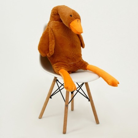 Skill of the soft toy "Goose", 130 cm, beige color, unnecessary-8