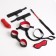 Erotic bdsm set of oka-hpki, red, 7 items
