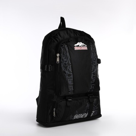 A backpack with a lightning with an increase, 55l, 5 external pockets, black color-2