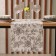 Black Flowers Table Table 40x149cm, 100% HL, sarzha 190 g/m2