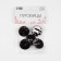 A set of buttons on the leg, d = 25 mm, 5 pcs, black gloss color